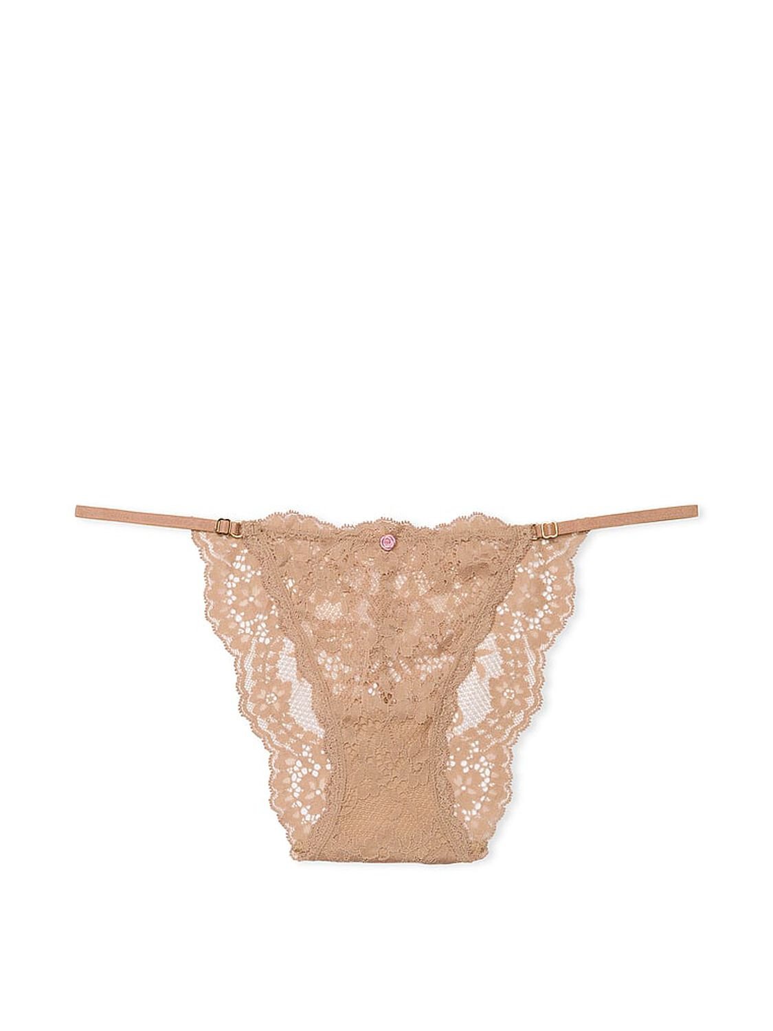 vs Dream Angels Lace Adjustable String Bikini Panty Praline 3 of 4 