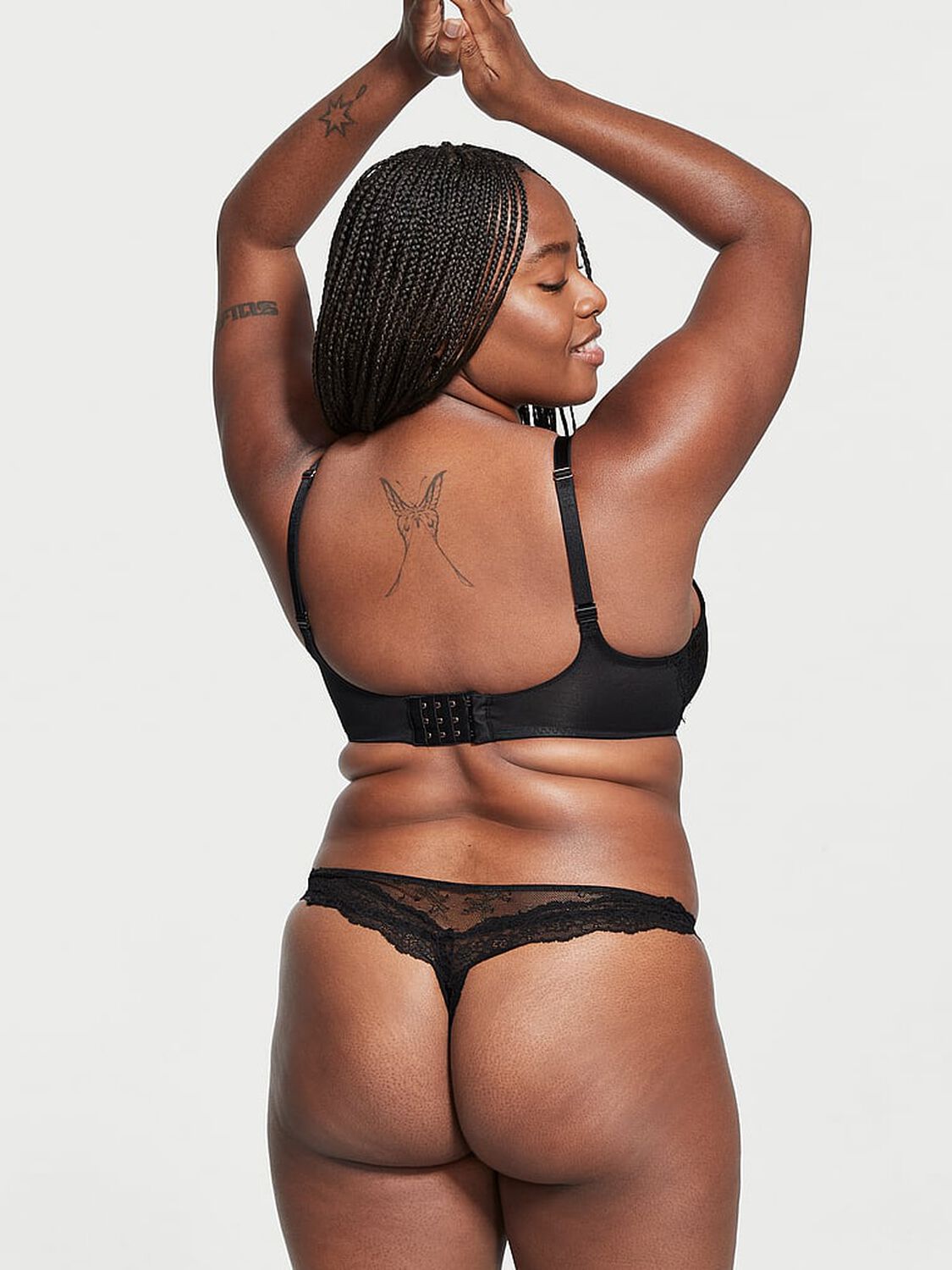 vs Dream Angels Corded Thong Panty Black 2 of 3 