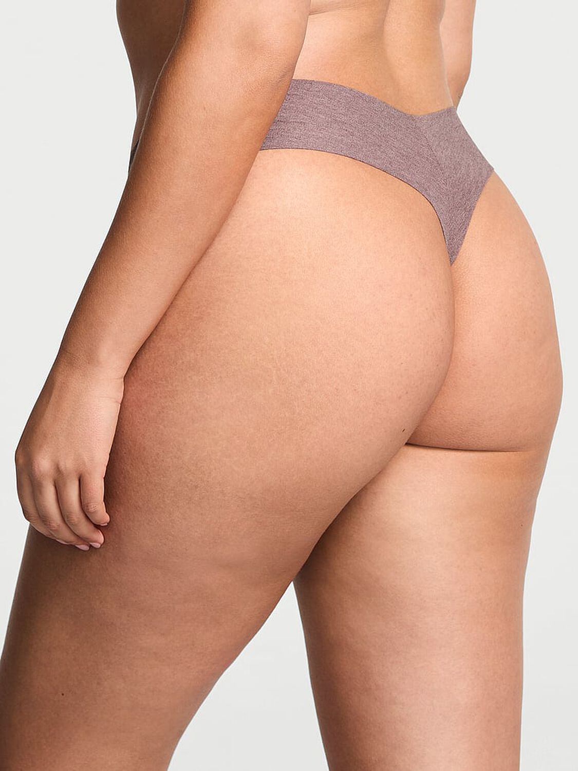 vs No-Show No-Show Cotton Thong Panty Heather Cocoa Blush 2 of 3 
