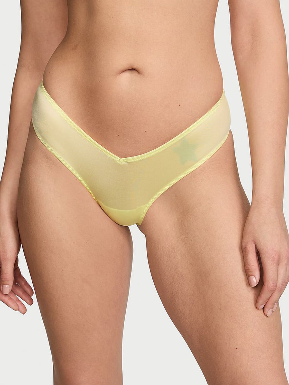 vs Very Sexy Strappy Back High-Leg Cheeky Panty Citron Glow 1 of 4 