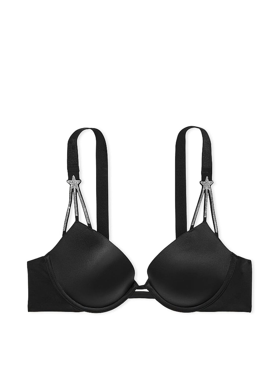 vs Very Sexy Starstruck Shine Strap Push-Up Bra Black 1 of 5 