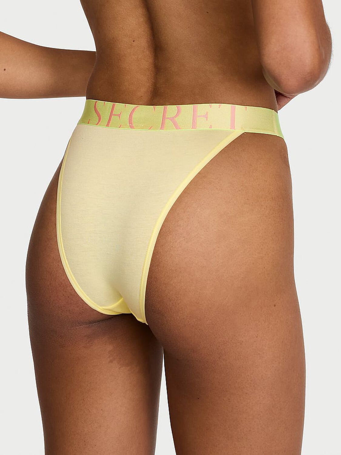 vs Cotton Exploded Logo Cotton 90s Brief Panty Lemonade 2 of 4 