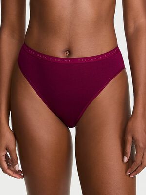 Stretch Cotton High-Leg Brief Panty