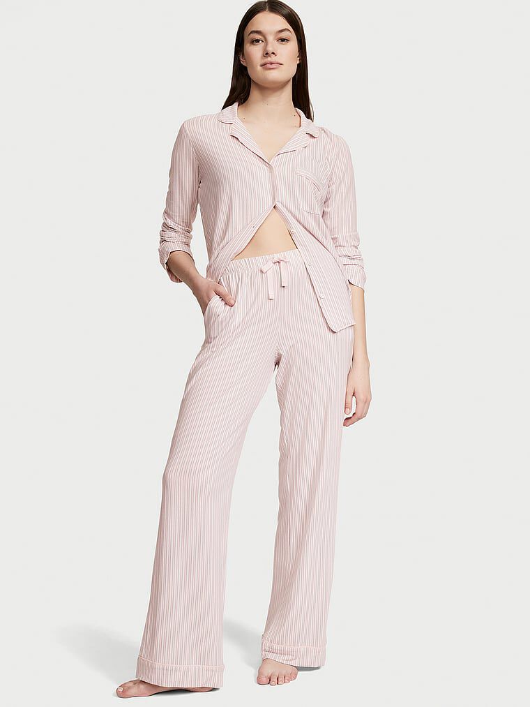 適切な価格 Modal Long Pajama Set Purest Pink Stripes | Victoria's ルームウェア・パジャマ