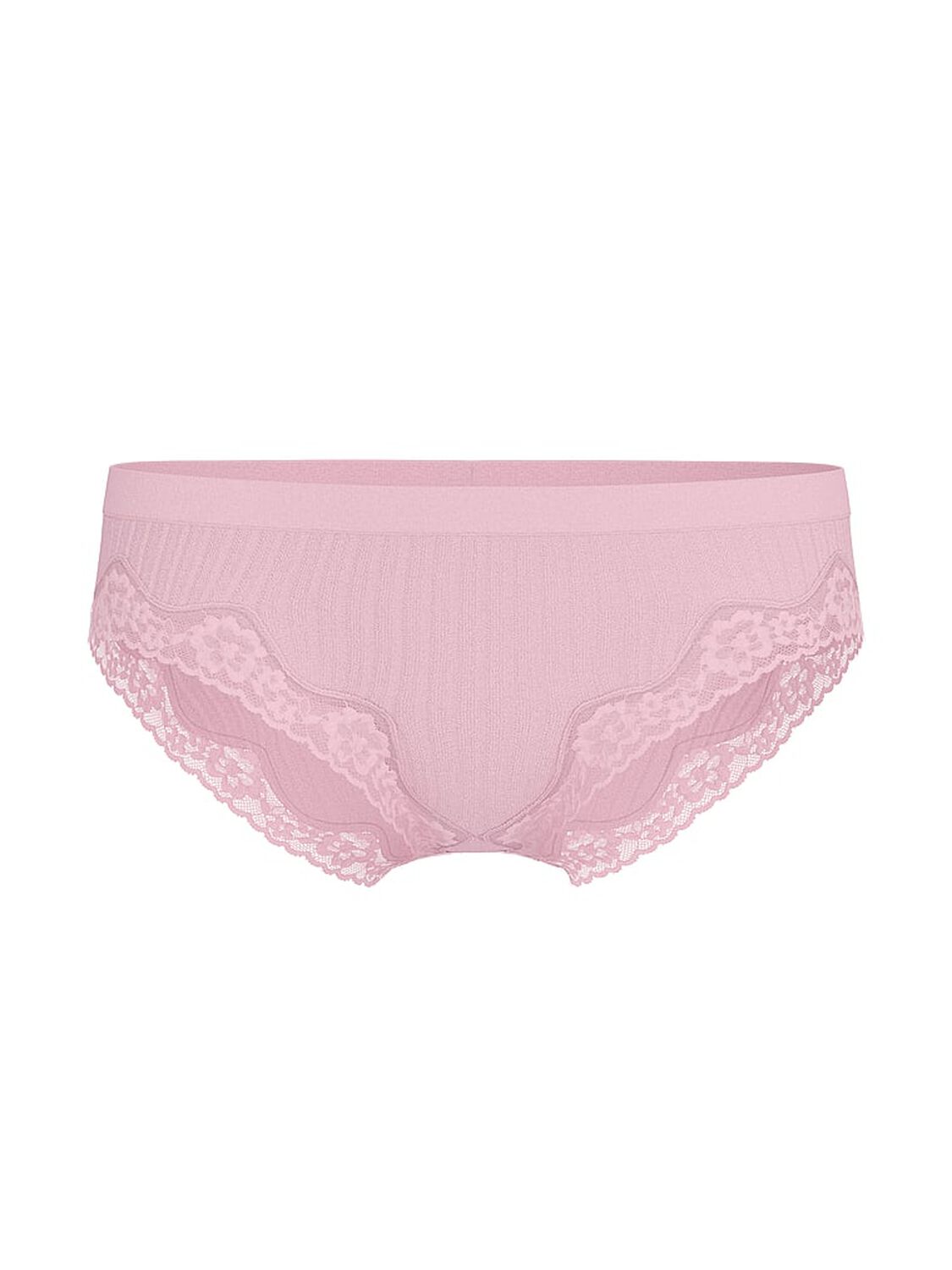 vs Seamless Seamless Rib Lace-Trim Bikini Panty Pretty Blossom 3 of 3 