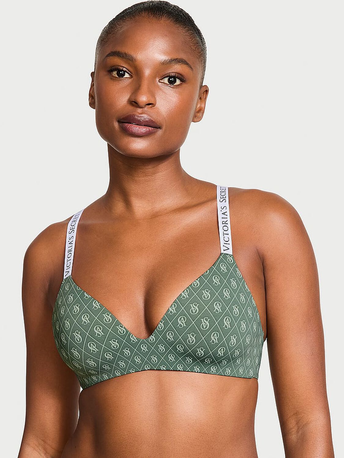 vs The T-Shirt Lightly Lined Wireless Bra Logo Faded 1 of 3 