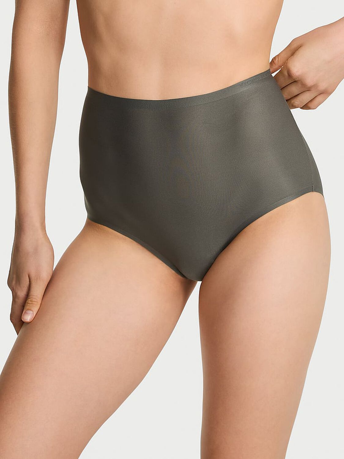 vs Body By Victoria Body by Victoria Flex Mid-Rise Modern Brief Panty Expedition Green 1 of 2 