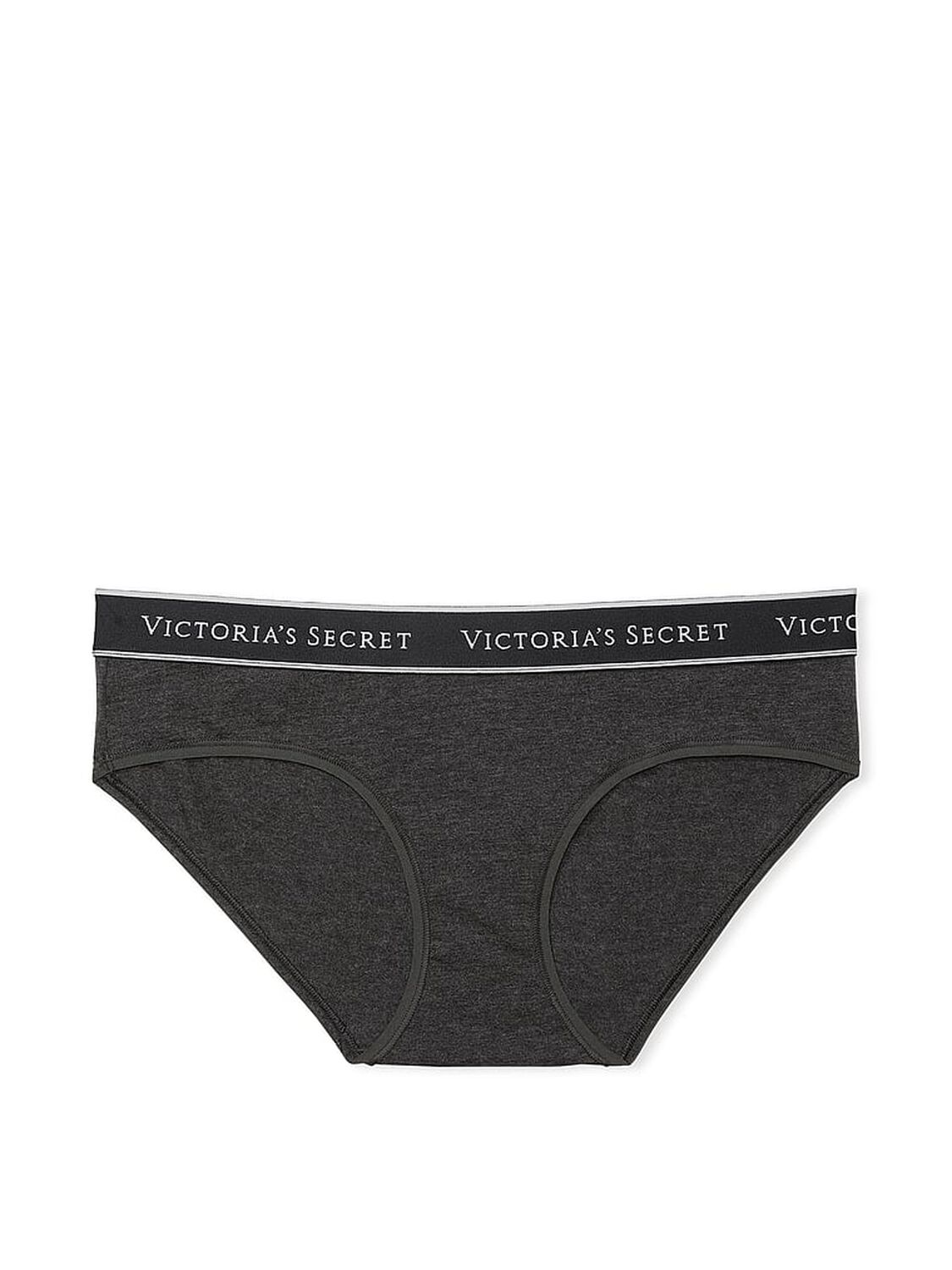 vs Cotton Logo Cotton Hiphugger Panty Charcoal Grey 3 of 3 