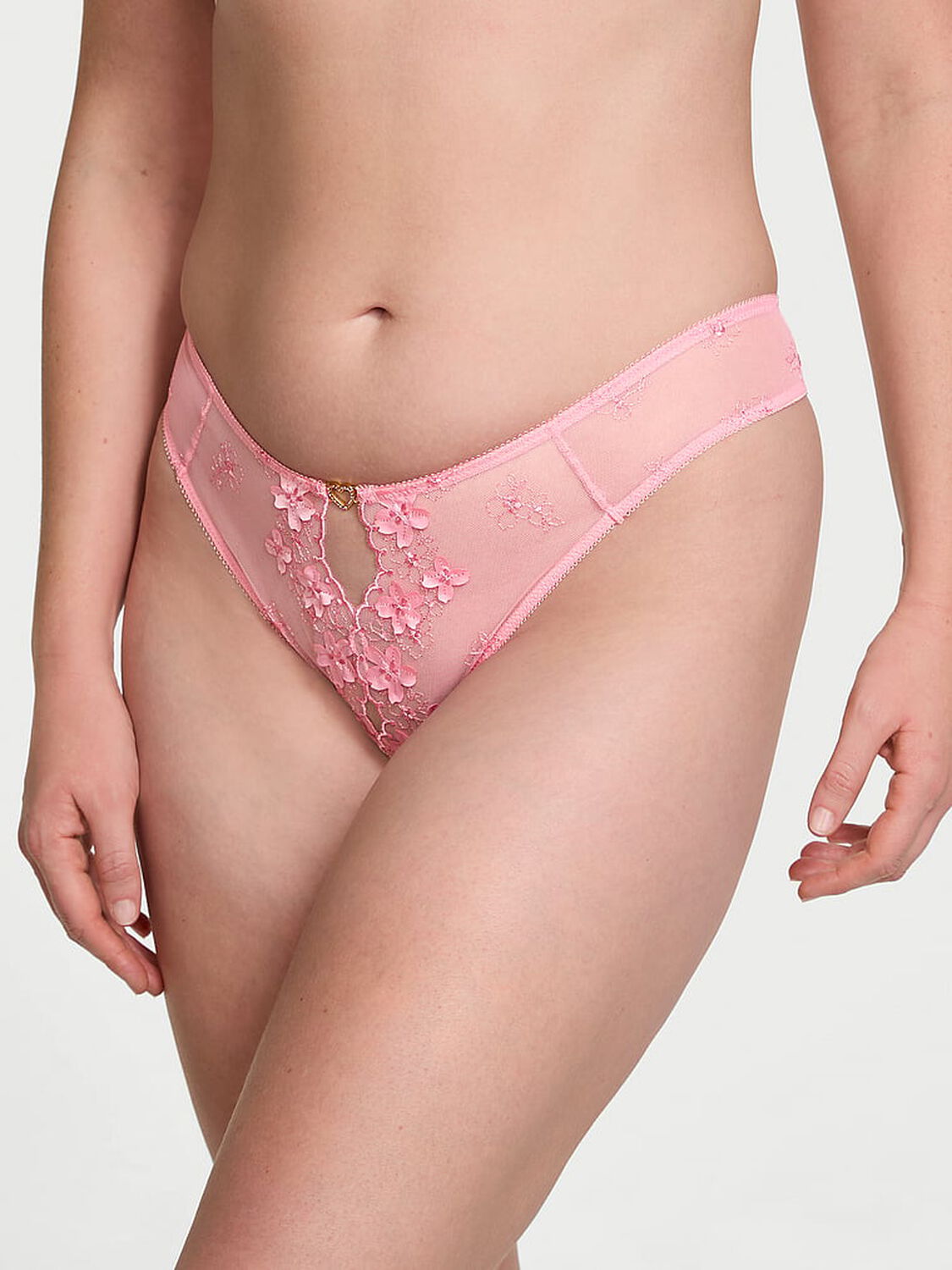 vs Dream Angels Pretty Petals Brazilian Panty Pink Hope 1 of 4 