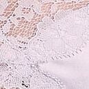 Dare to Dream Lace & Satin Flounce Slip, Feather Lilac, swatch