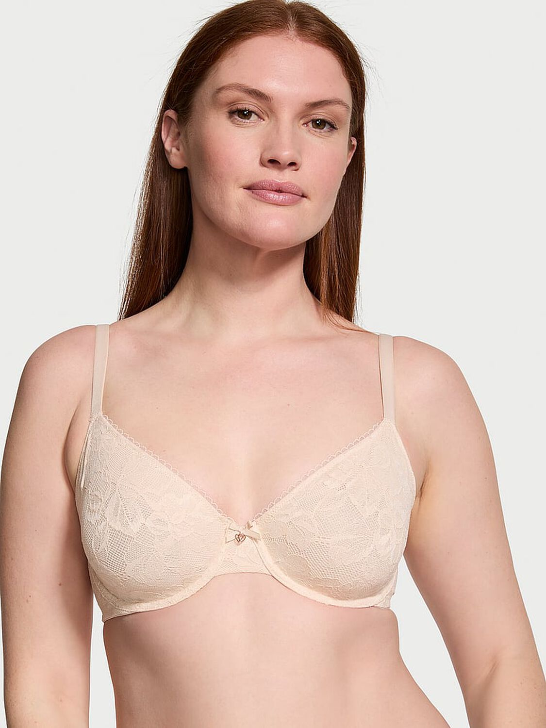 vs Body By Victoria Invisible Lift Unlined Lace Demi Bra Marzipan 1 of 4 