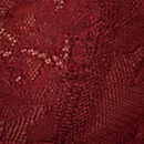 Wicked Unlined Rose Lace Apron Set, Sangria Red, swatch