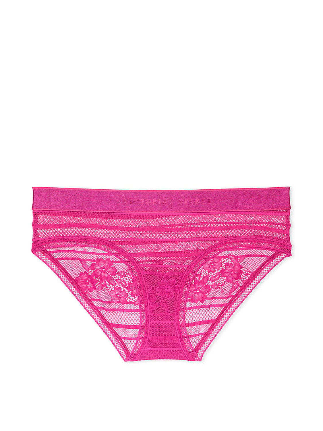 vs Cotton Logo Lace Hiphugger Panty Luscious Rose 3 of 3 