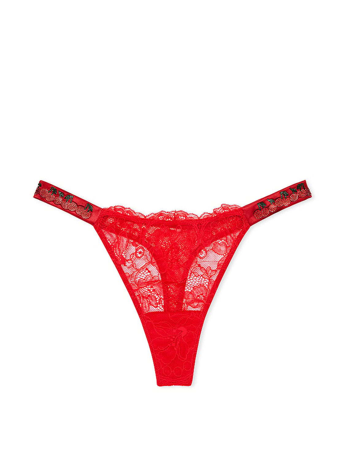 vs Very Sexy Shine Strap Thong Panty Cherry Red 3 of 4 