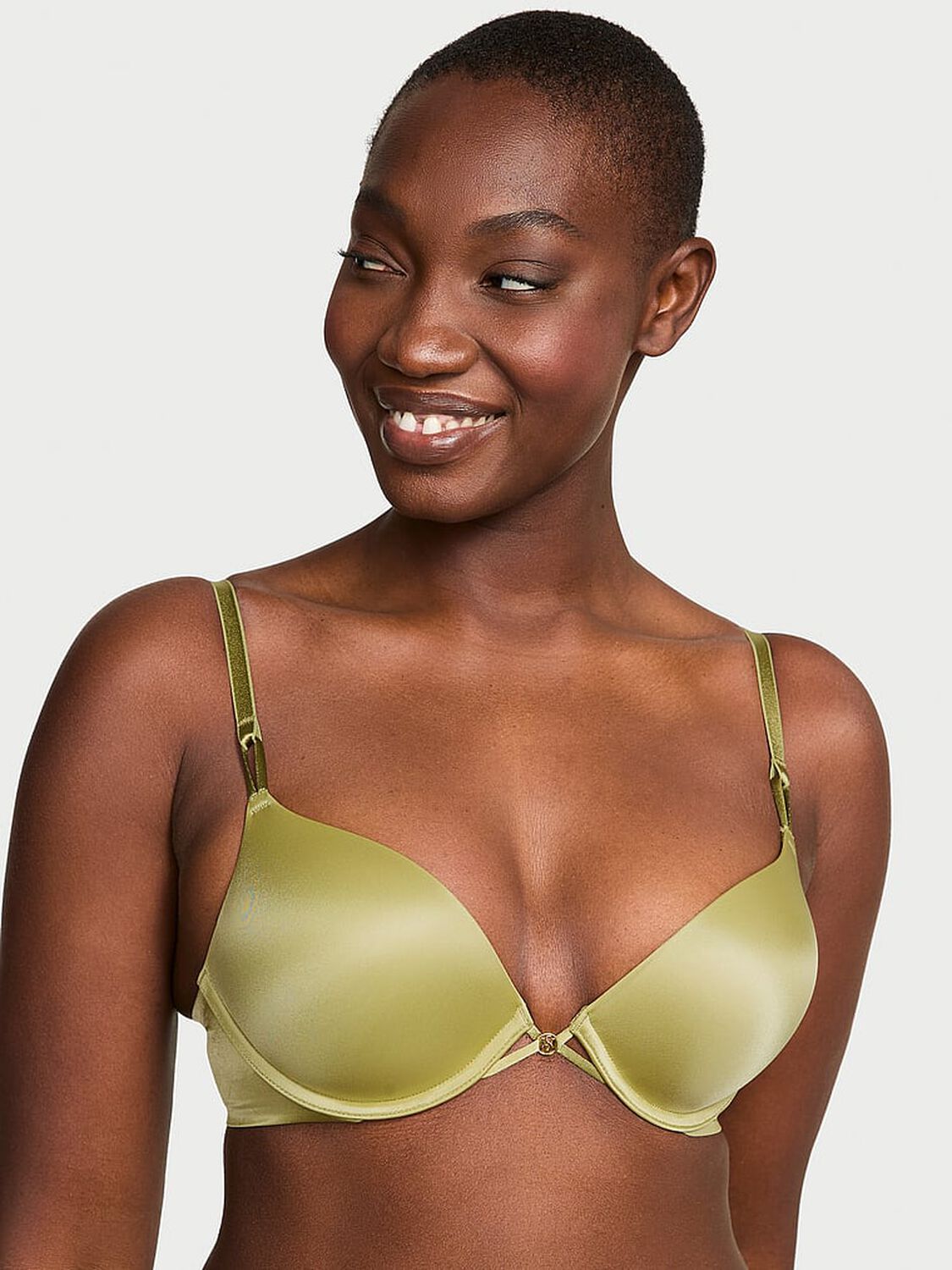 vs Very Sexy Bombshell Add-2-Cups Smooth Push-Up Bra Spanish Moss 1 of 3 