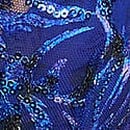 Party Floral Sequin Embroidery Plunge Bra Top, Blue Party Floral, swatch