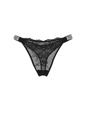 Shine Strap Lace Thong Panty