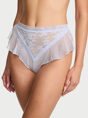 Lace & Mesh Flutter Brazilian Panty