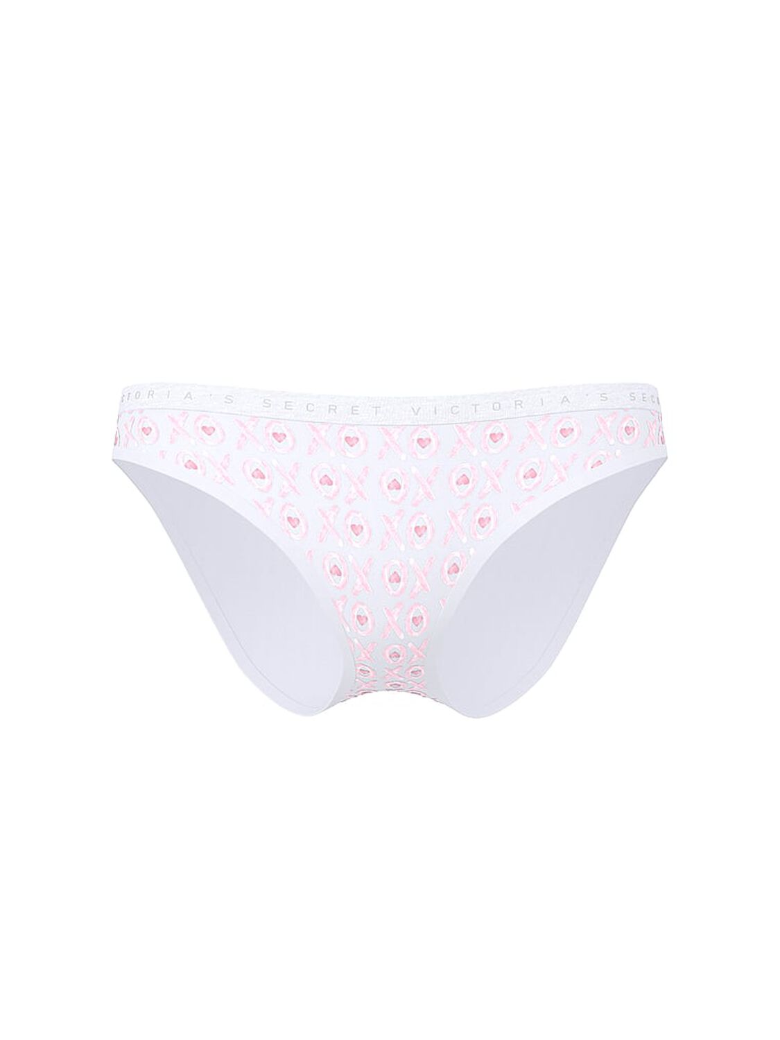 vs Victoria's Secret Stretch Cotton Bikini Panty White Xo Hearts 3 of 3 