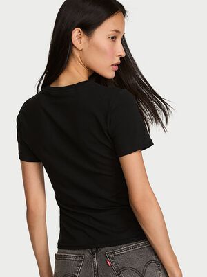 Stretch Cotton Fitted Tee