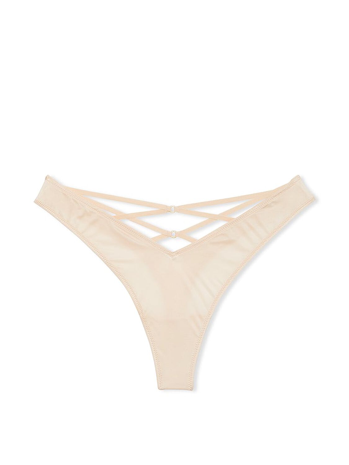 vs Very Sexy Strappy Back High-Leg Thong Panty Marzipan 3 of 3 