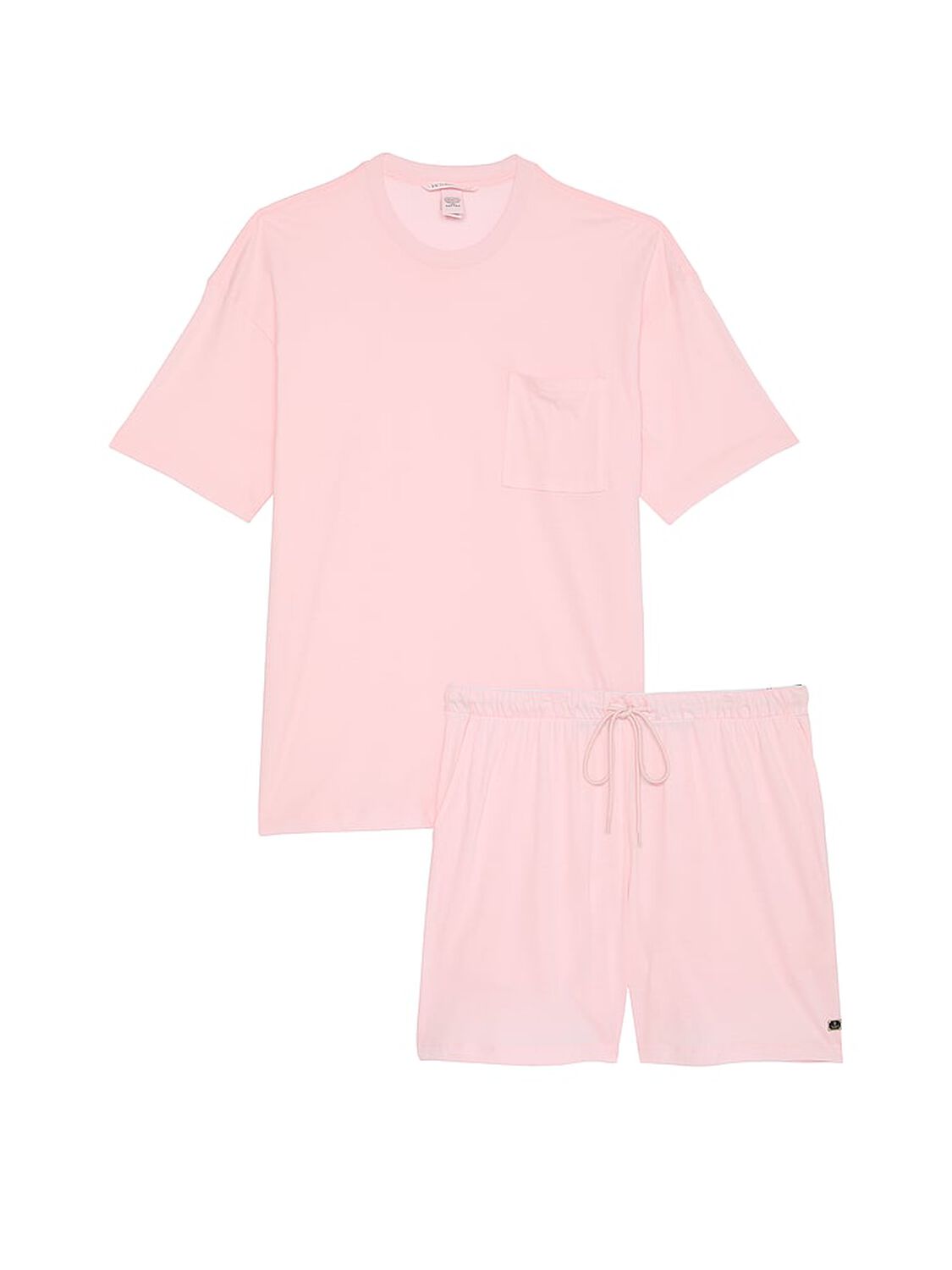 vs Victoria's Secret 100% Cotton Short Pajama Set Angel Pink 3 of 3 