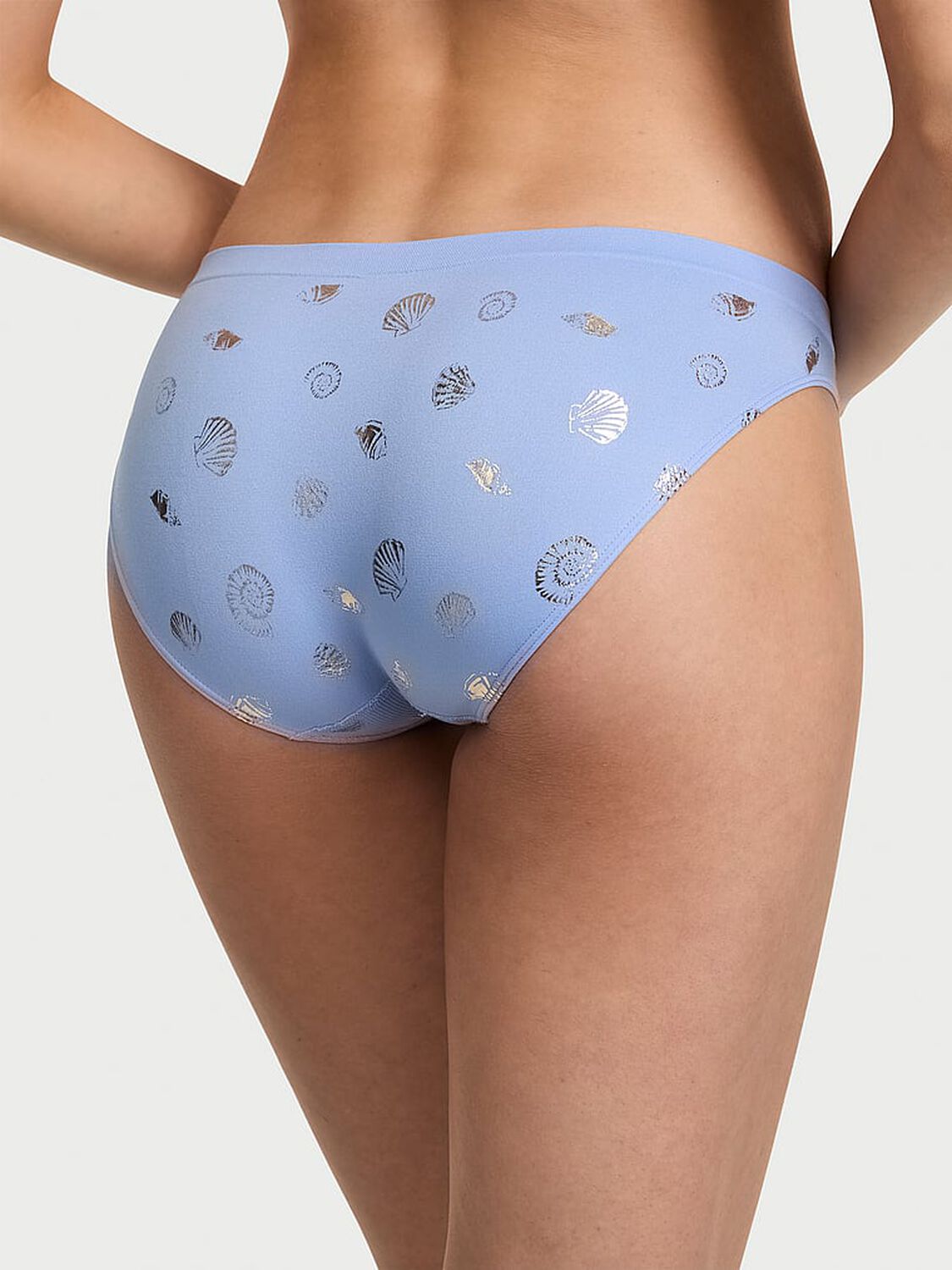 vs Seamless Seamless Bikini Panty Blue Cameo Seashells 2 of 2 