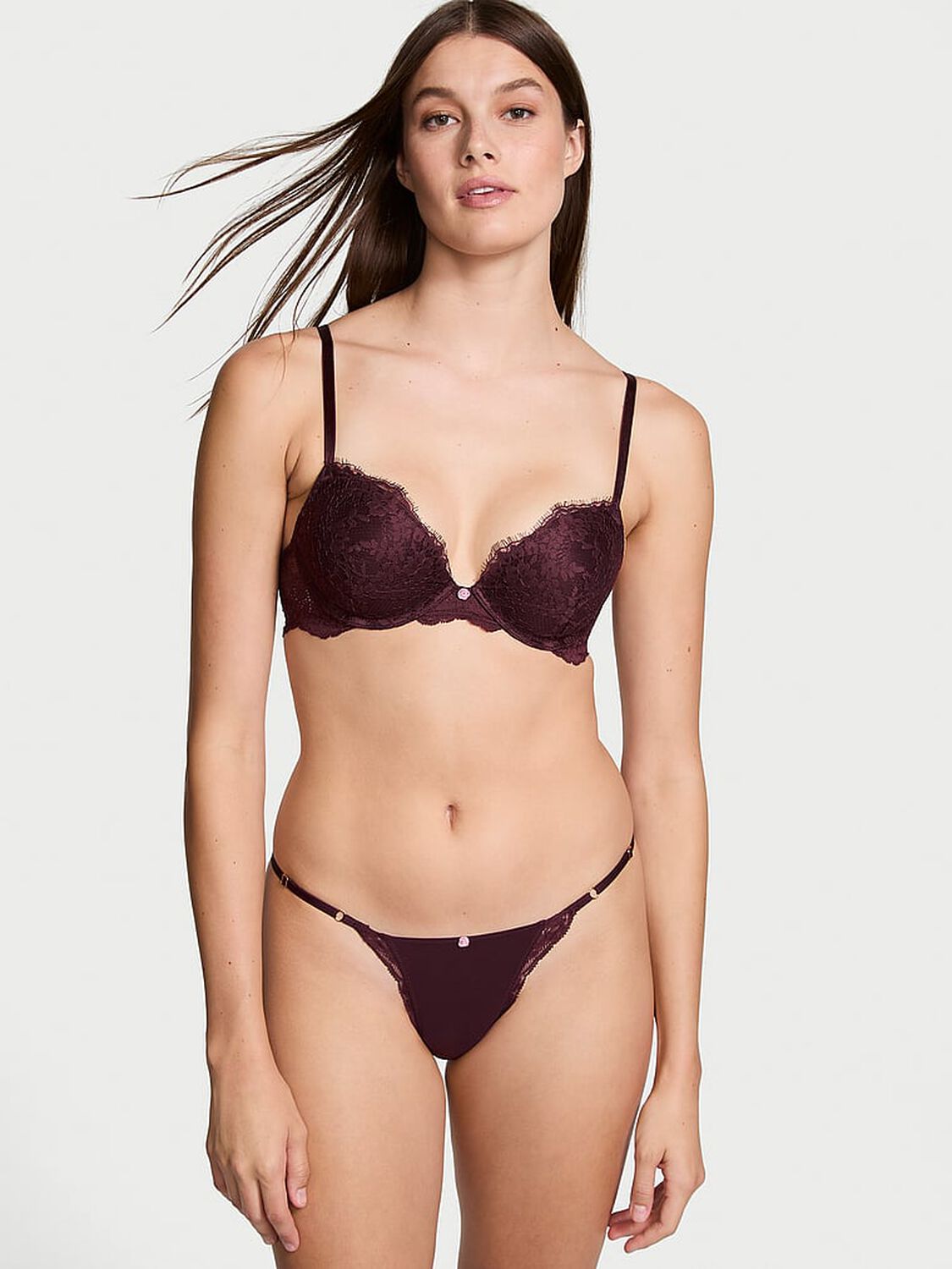 vs Dream Angels Lace-Trim Adjustable String Bikini Panty 4 of 4 