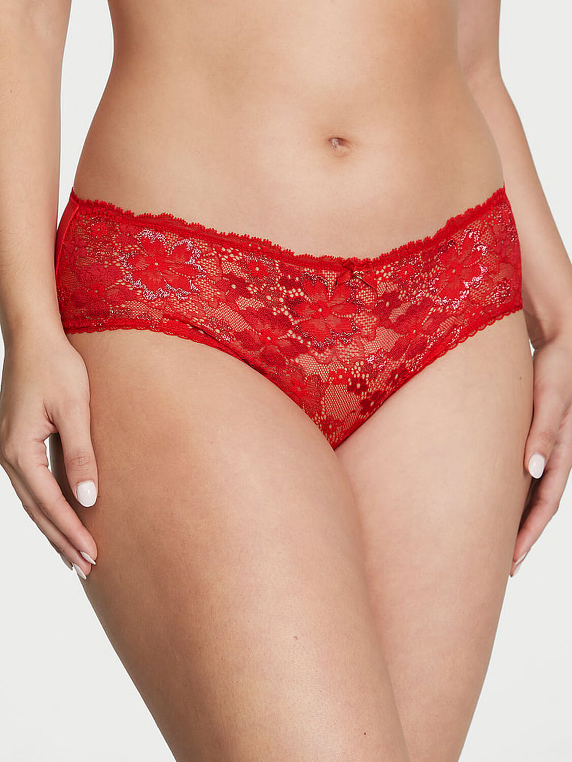 vs Body By Victoria Lace-Front Hiphugger Panty Shimmer 1 of 4 
