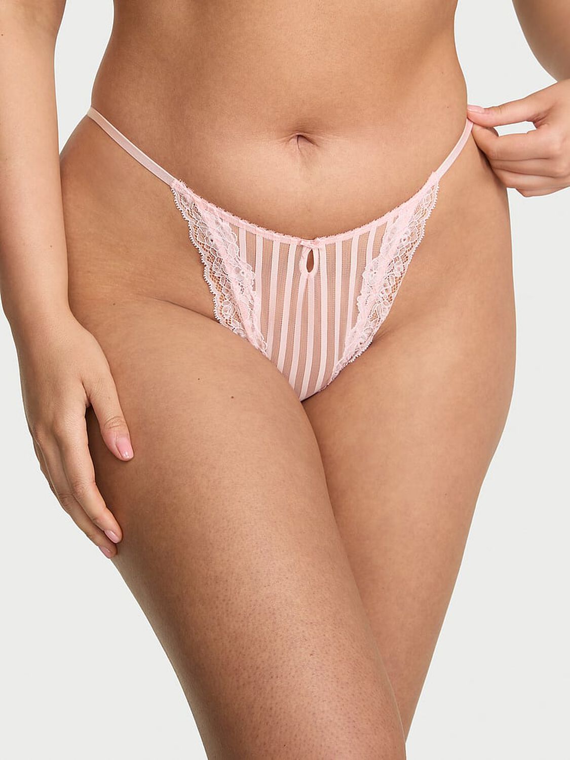 vs The Lacie Lacie Sheer Heritage String Thong Panty Angel Pink 1 of 5 