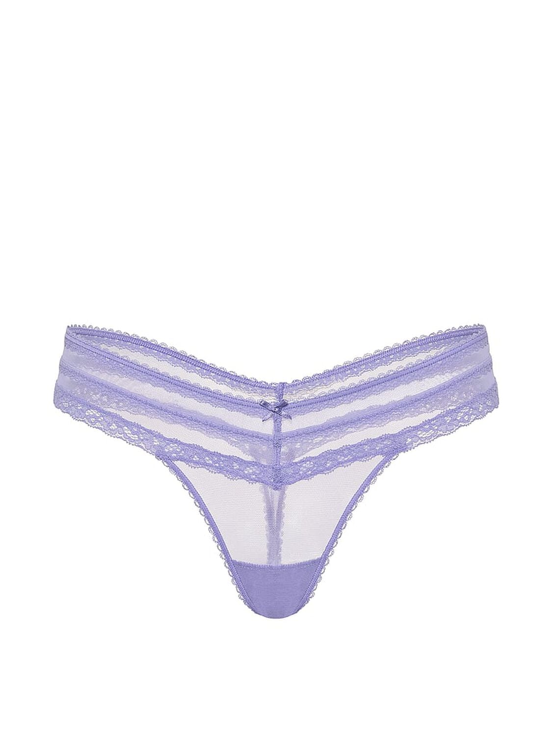 vs Dream Angels Mesh Lace-Trim Thong Panty Verywinkle 3 of 3 