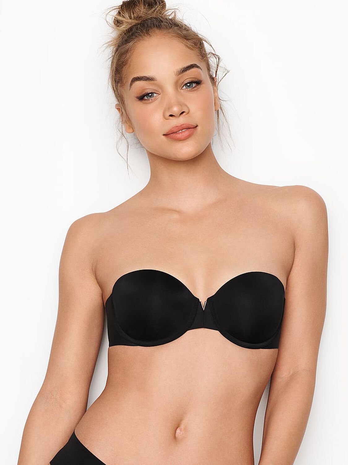 vs Victoria's Secret Bare Sexy Illusions Uplift Strapless Bra Black 5 of 5 