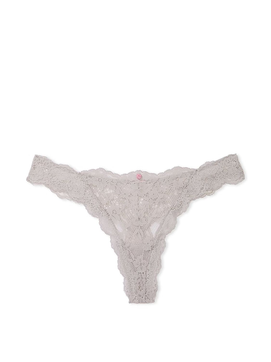 vs Dream Angels Lace Thong Panty Silver Pearl 3 of 4 