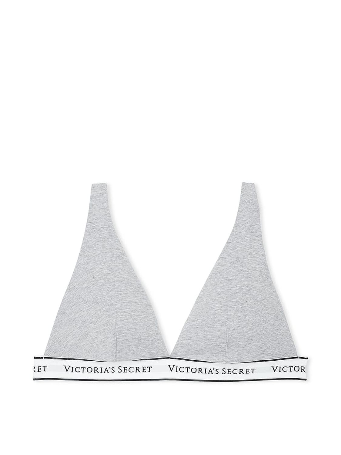 vs The T-Shirt Wireless Cotton Plunge Bralette Heather Grey 2 of 3 