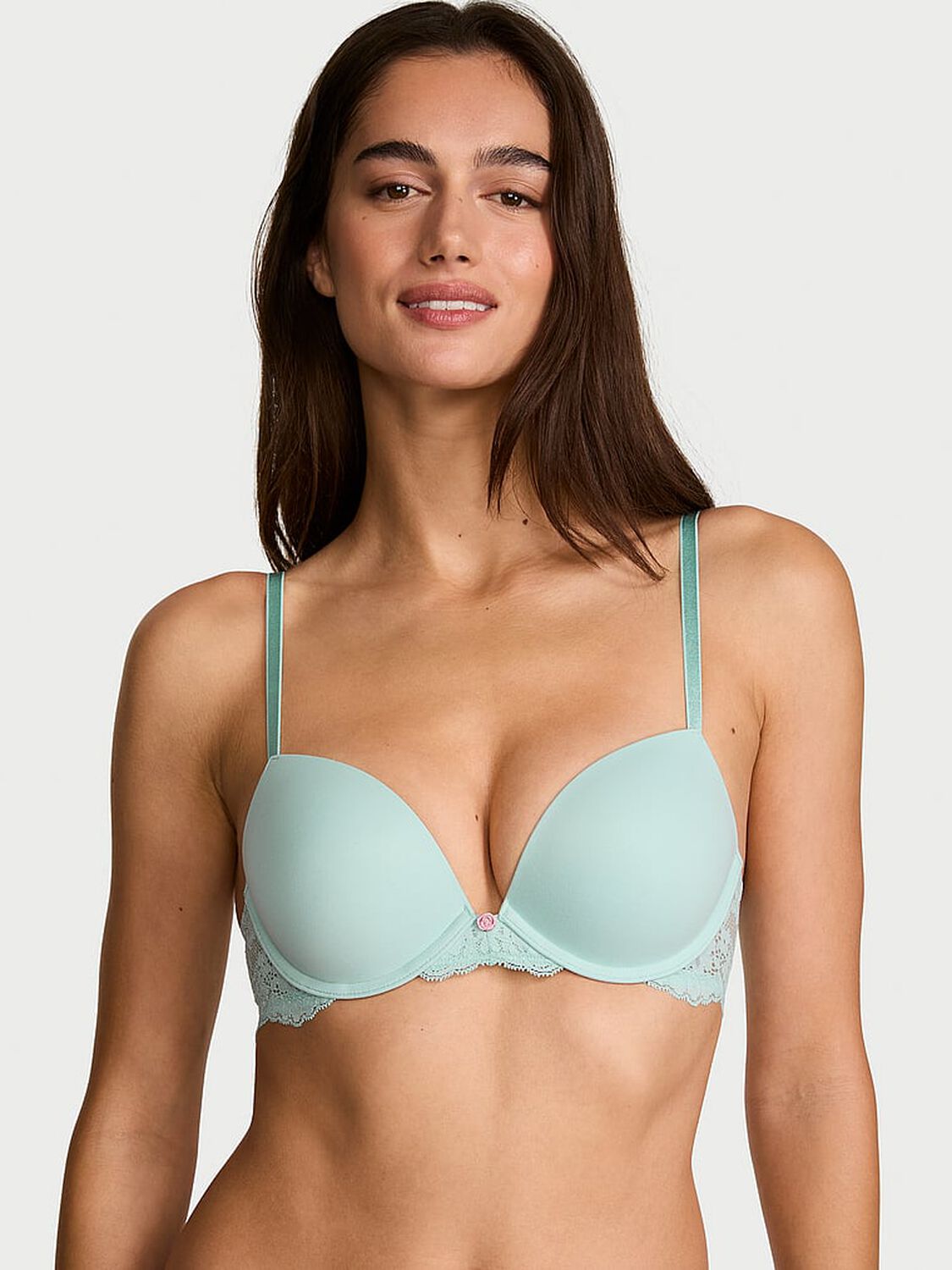 vs Dream Angels Smooth & Lace Push-Up Bra 1 of 3 