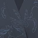 Equestrian Glam Satin Long Robe, Print, swatch