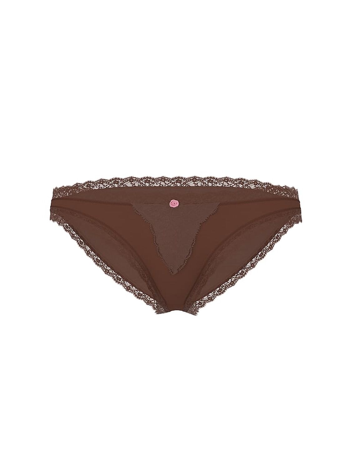 vs Dream Angels Lace-Trim Bikini Panty Ganache 1 of 3 