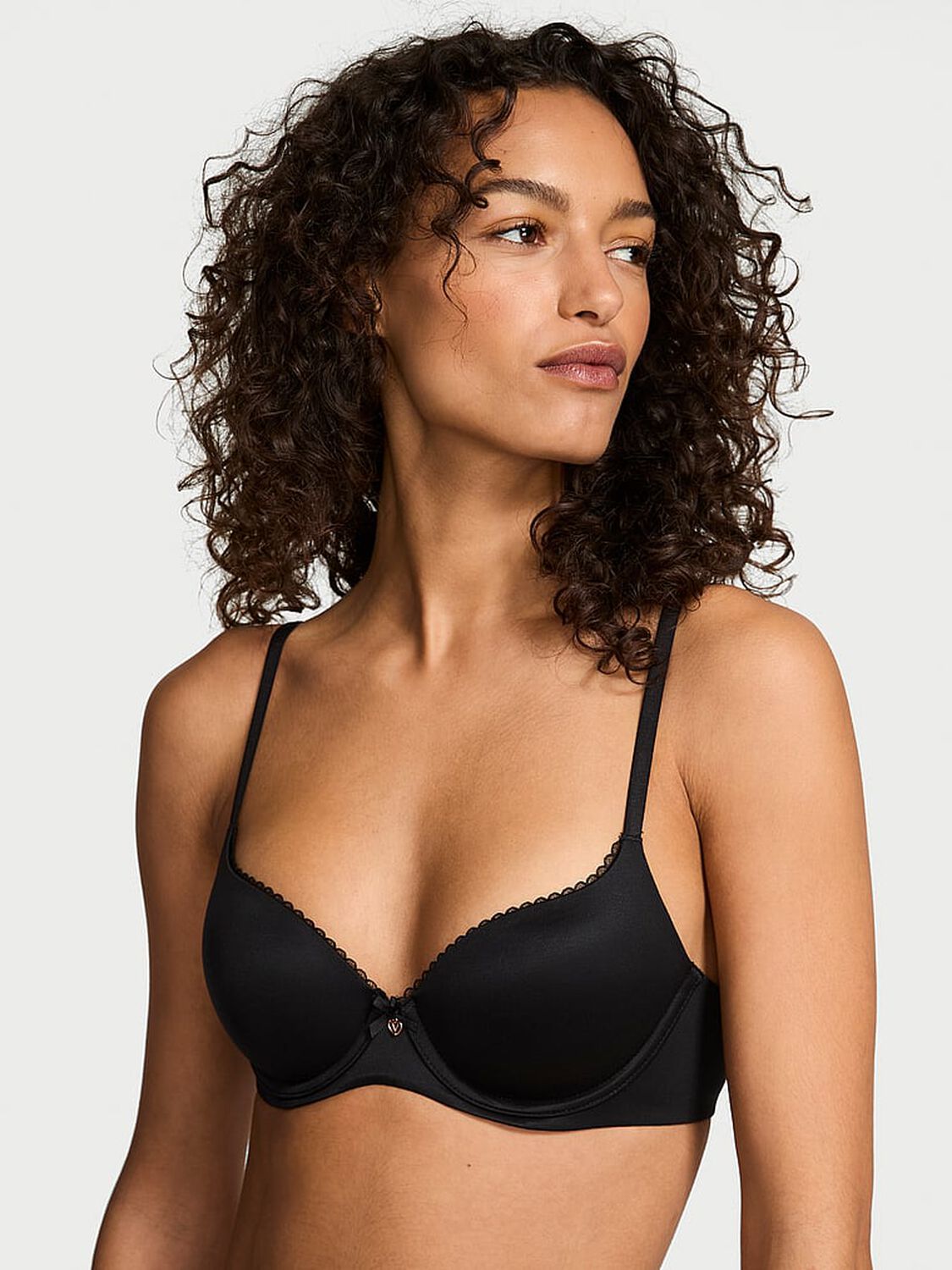 vs Body By Victoria Lightly Lined Smooth Demi Bra Black 1 of 3 