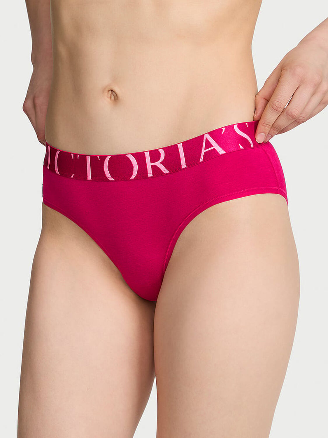 vs Cotton Exploded Logo Cotton Hiphugger Panty Vibrant Fuchsia 1 of 3 