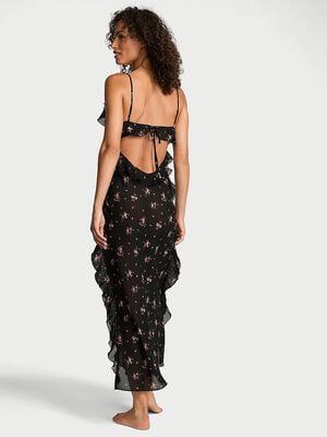 Wisteria Sheer Chiffon Long Slip Dress