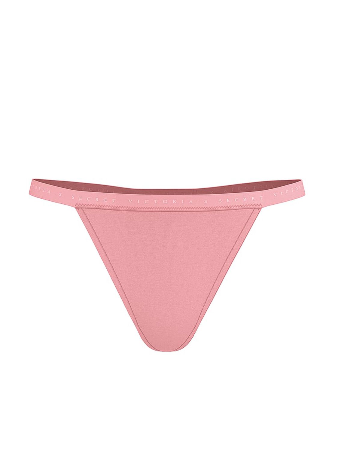 vs Victoria's Secret Stretch Cotton V-String Panty Lilac Pink 1 of 3 