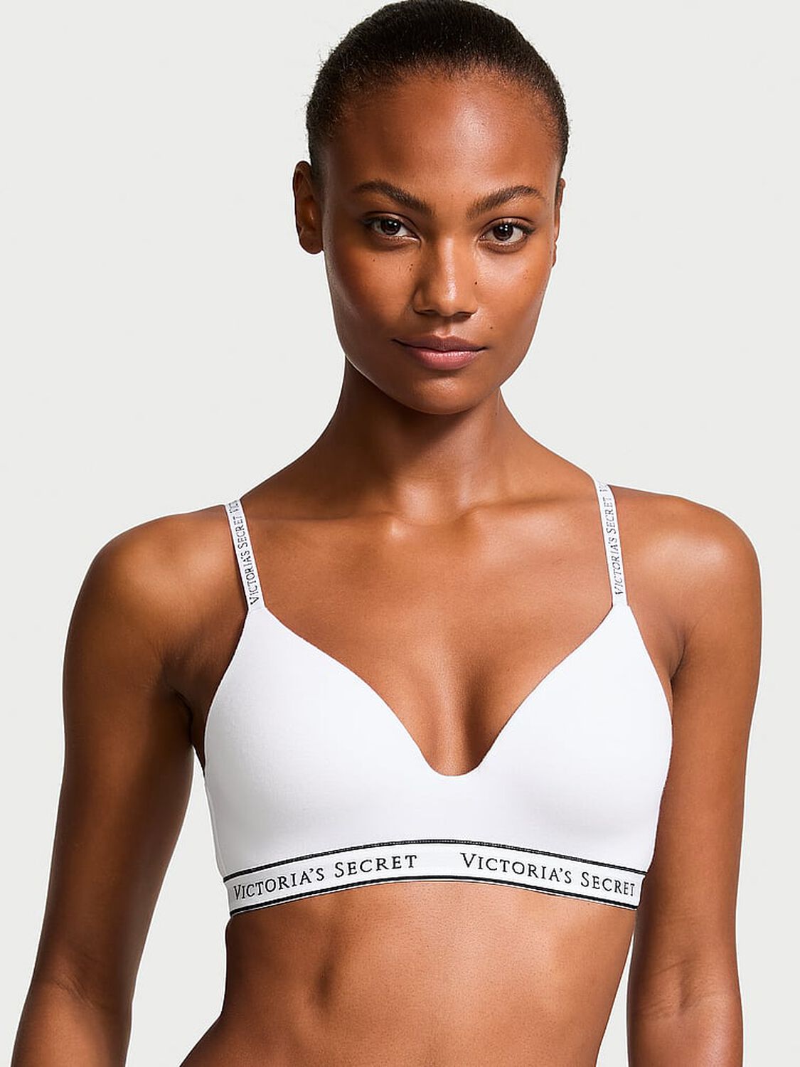 vs The T-Shirt Lightly Lined Wireless Cotton Bra Vs White 1 of 3 