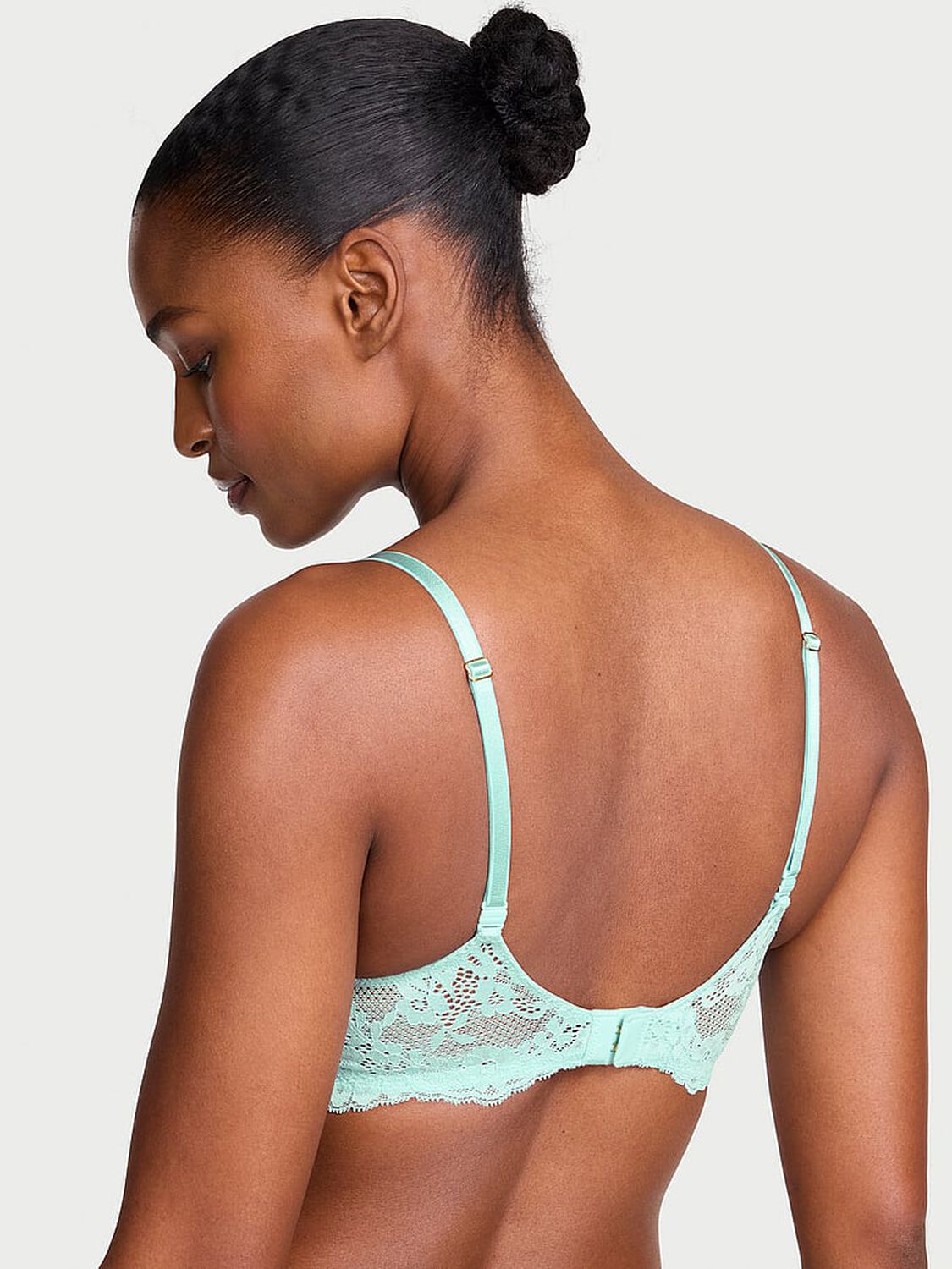 vs Dream Angels Wicked Unlined Lace Balconette Bra Canal Blue 2 of 3 