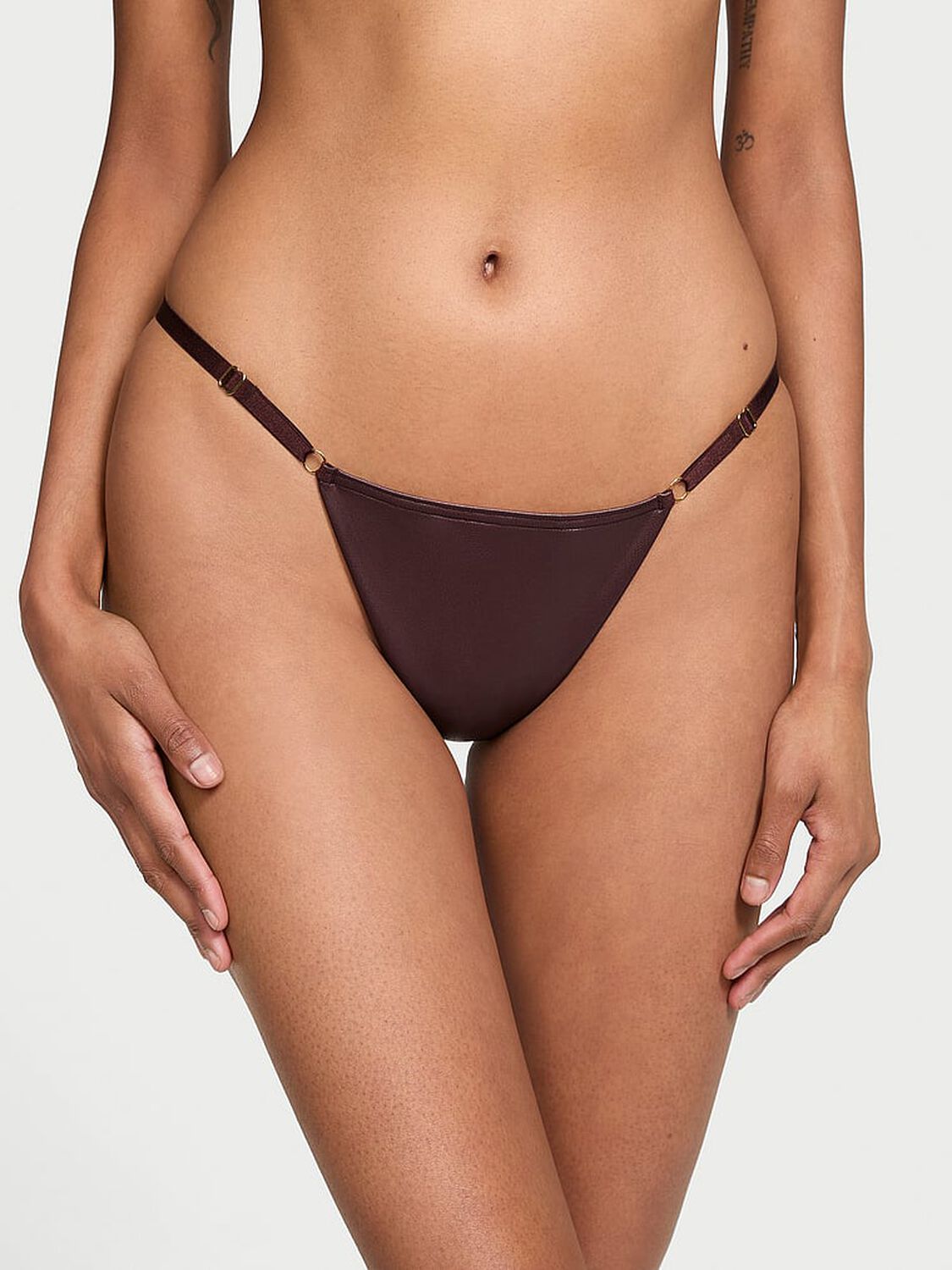 vs Very Sexy Faux Leather Adjustable V-String Panty 1 of 4 