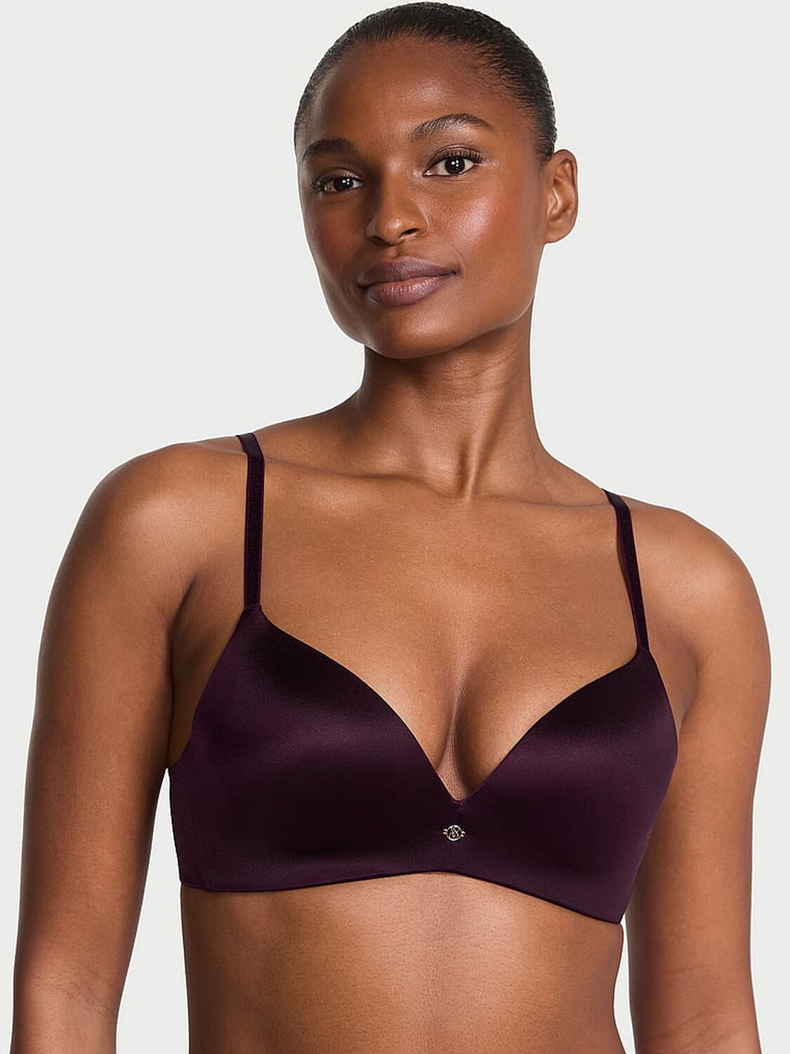vs Very Sexy So Obsessed Smooth Wireless Push-Up Bra Winter Wine 1 of 3 