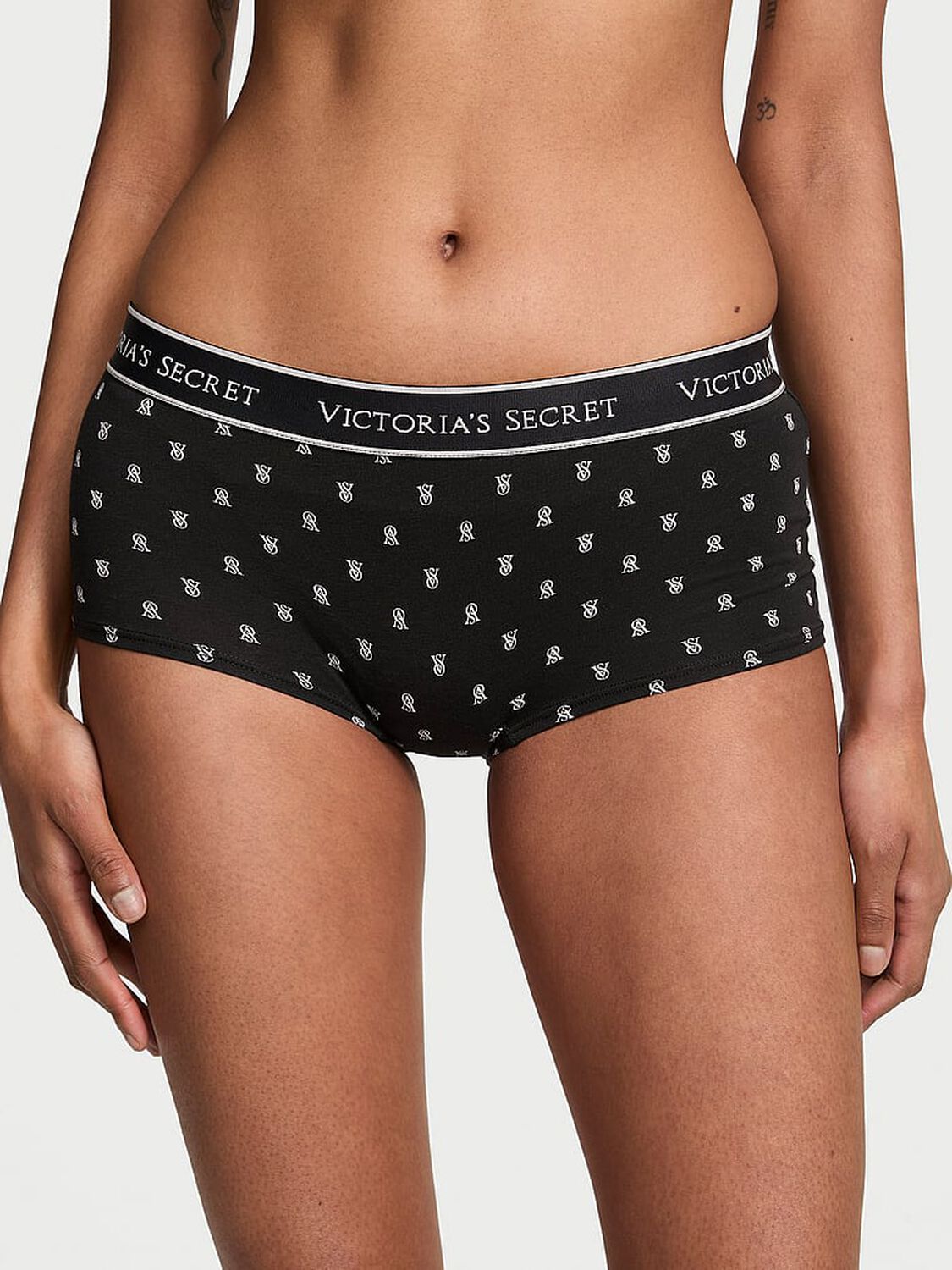vs Cotton Logo Cotton Boyshort Panty Print 1 of 3 