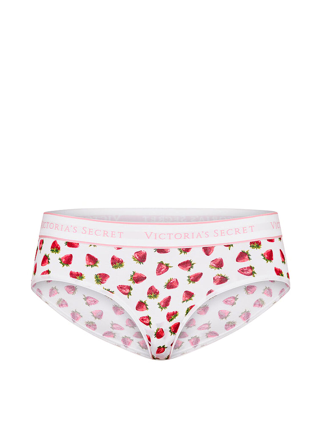 vs Cotton Logo Cotton Hiphugger Panty White Strawberries 3 of 3 