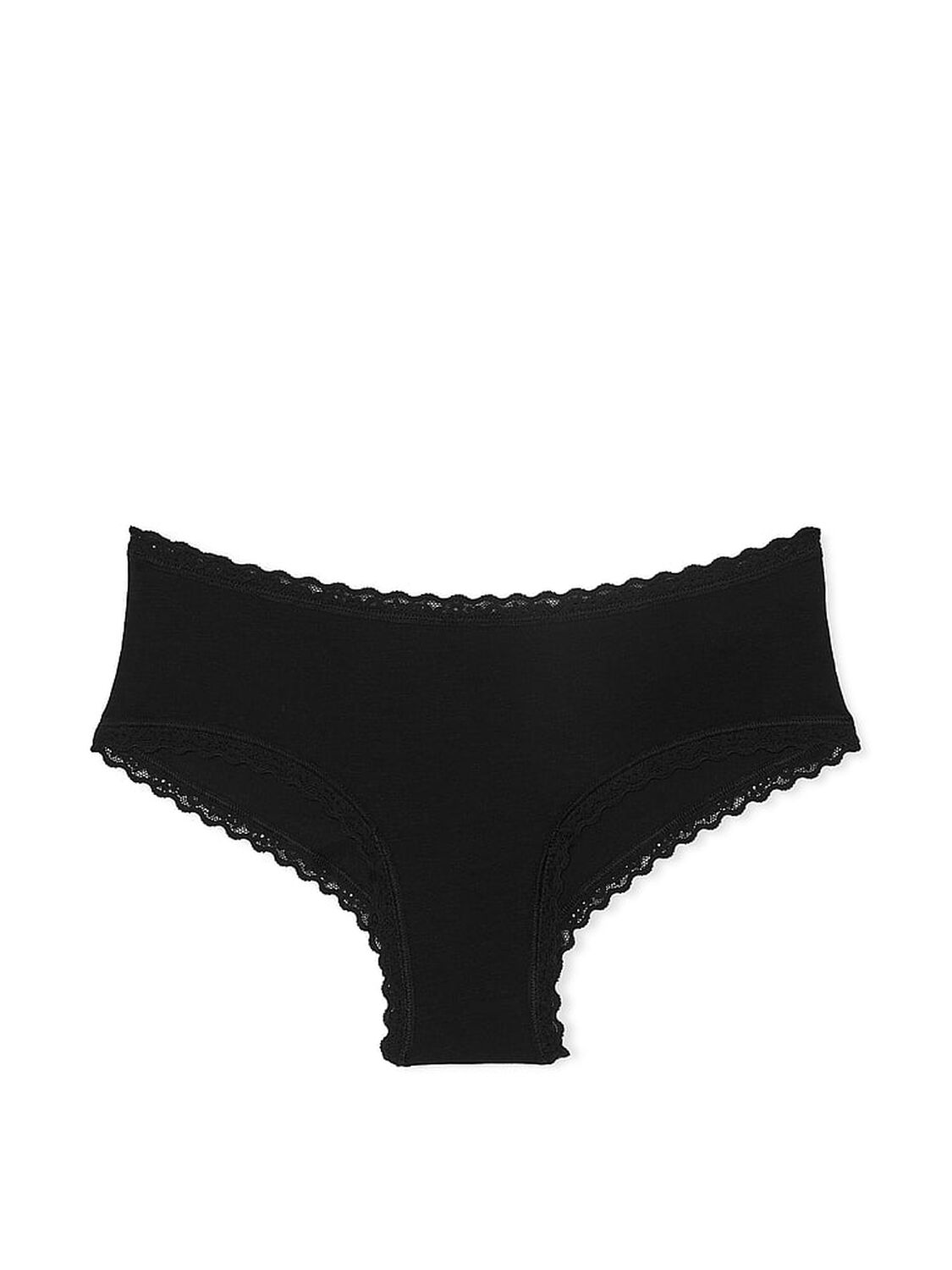 vs The Lacie Cotton Lace-Waist Cheeky Panty Black 3 of 3 