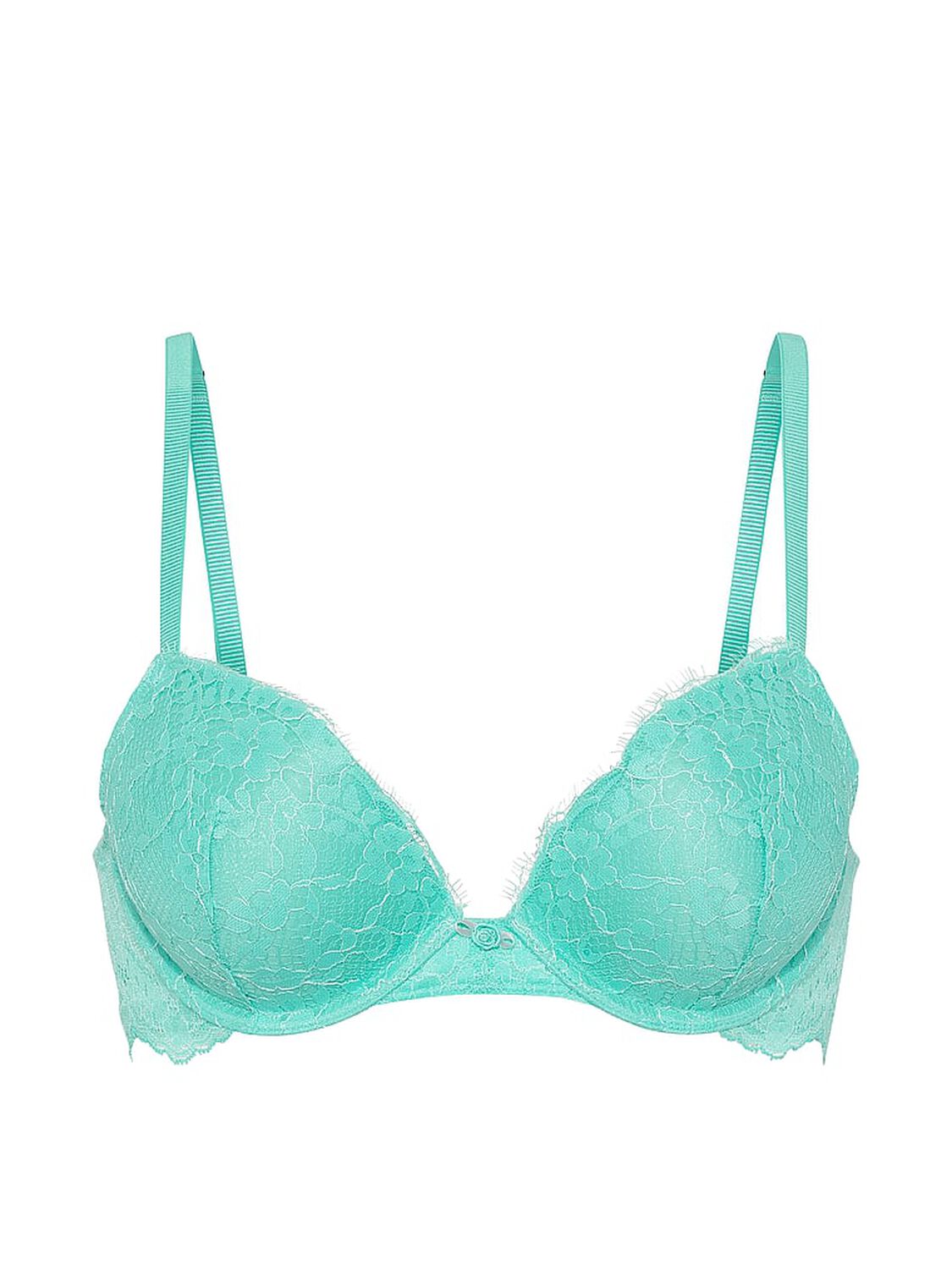 vs Dream Angels Lace Push-Up Bra Scuba Blue 3 of 3 