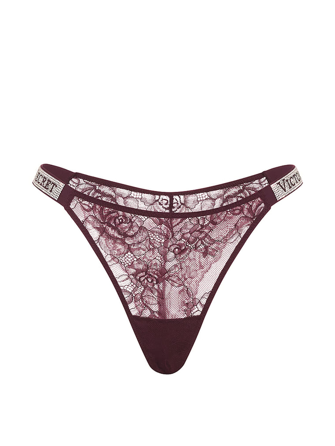 vs Very Sexy Shine Strap Brazilian Panty Winter Wine 3 of 3 